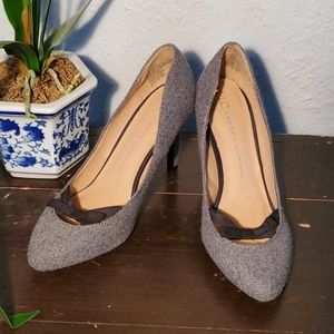 Lauren Conrad grey bow heels